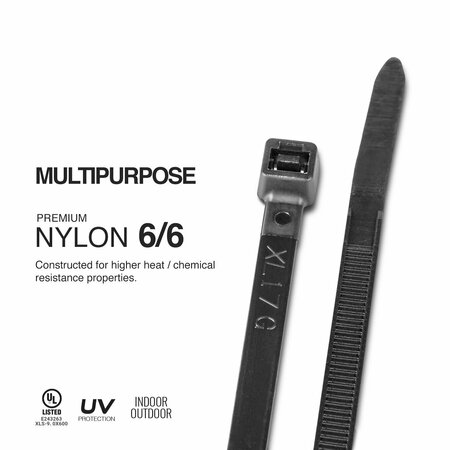 Tr Industrial Multi-Purpose UV Cable Ties 50-Piece, 24in, Black TR88306W